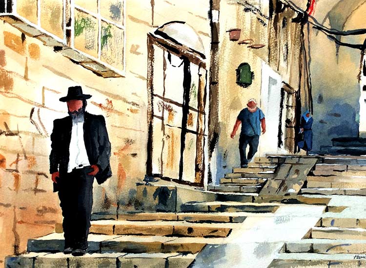 Jerusalem, Watercolor