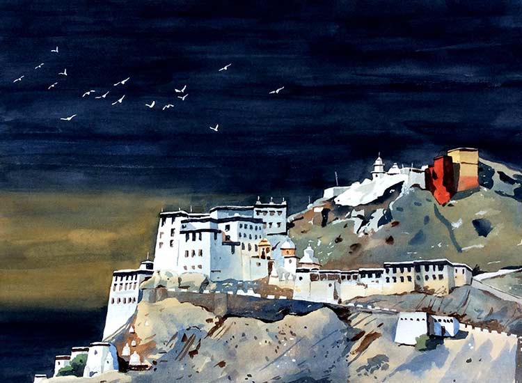 Leh Dawn Watercolor
